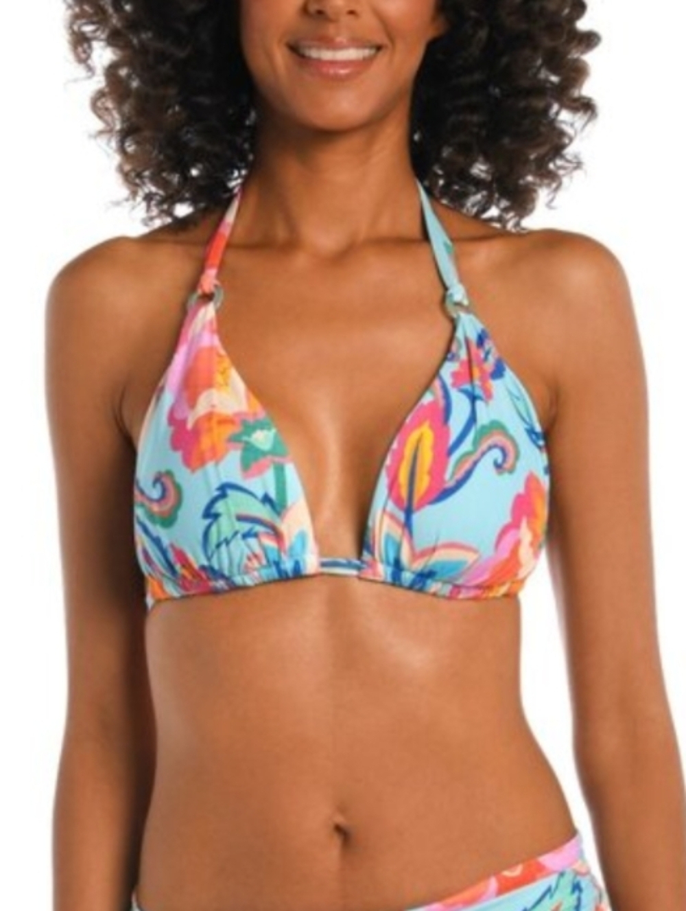La Blanca Breezy Haley Bikini With Side Shirred Hipster Swimsuit Bottom. Sz.6
